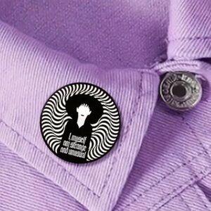 I myself am strange and unusual pin brooch